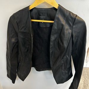 Black faux leather jacket